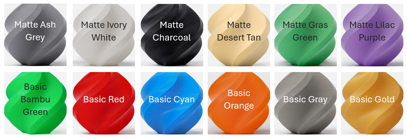 Filament Swatches